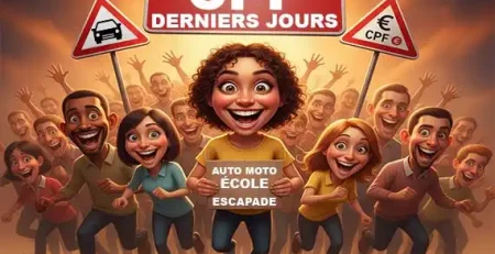 Auto-école Escapade pour le financement du permis CPF à Magnanville.