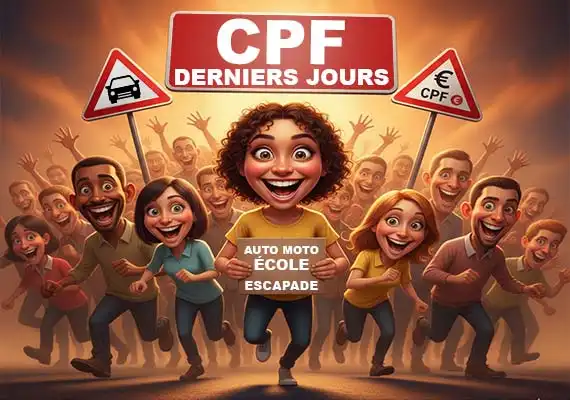 Auto-école Escapade pour le financement du permis CPF à Magnanville.